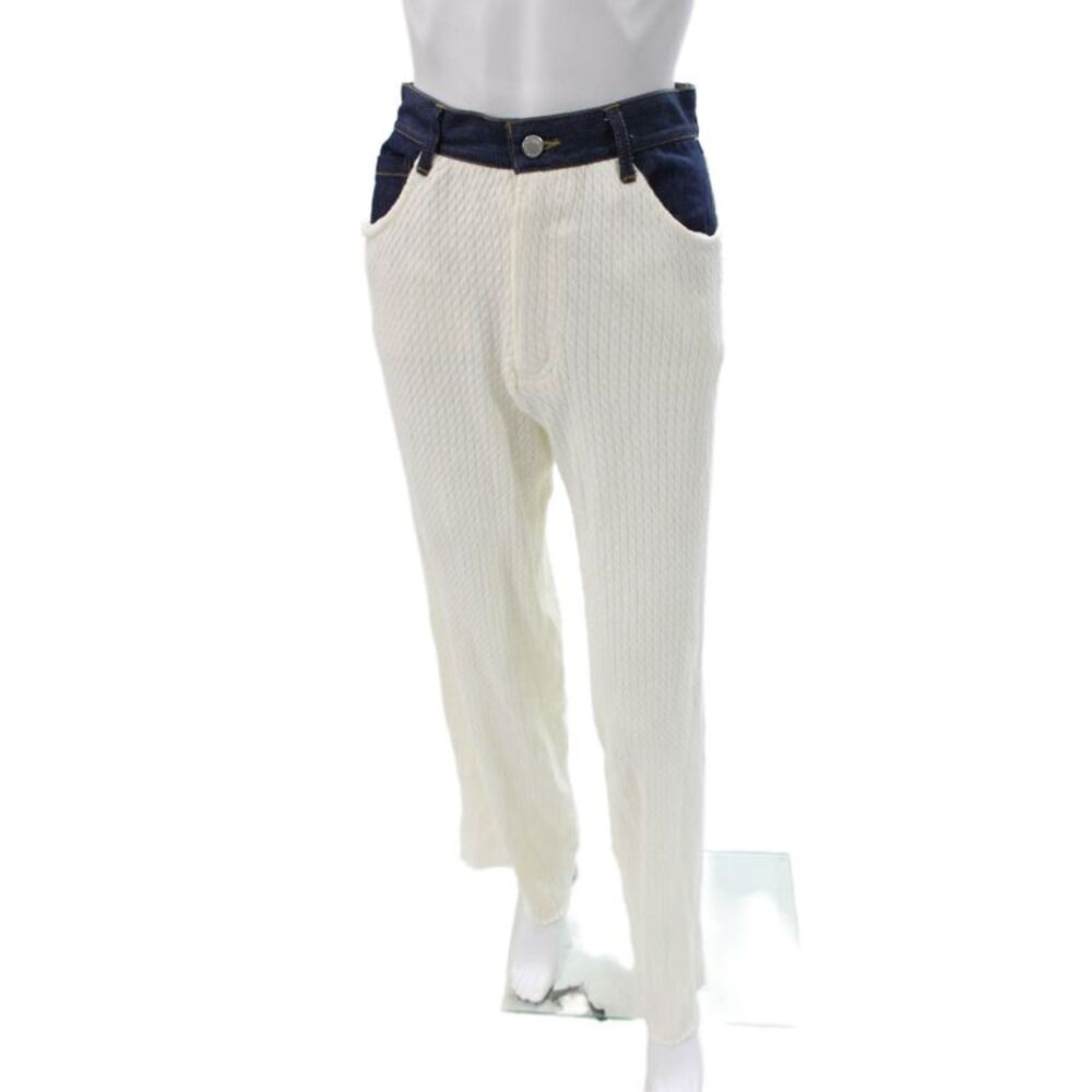 We Wore What Womens White Cotton Button Pants Size 25